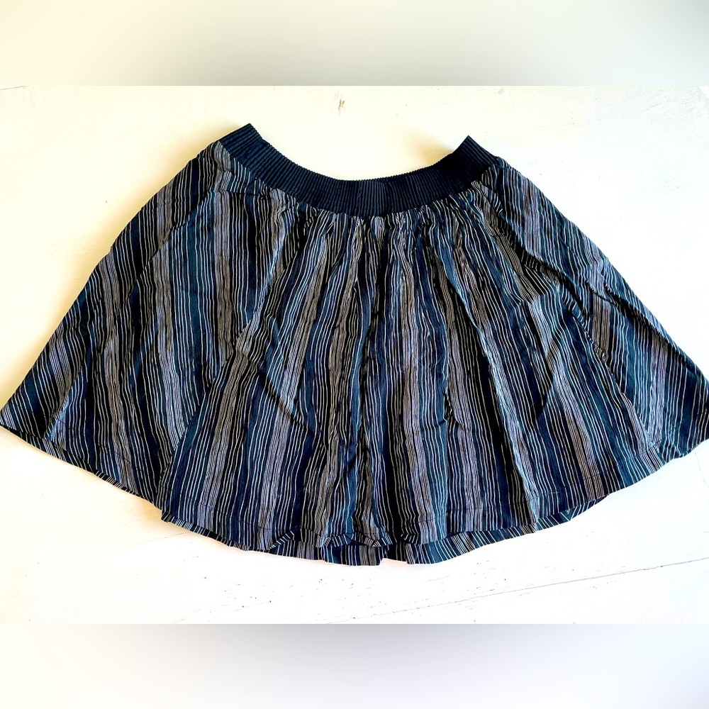 ESPRIT A Line Mini Skirt Black with White Stripes